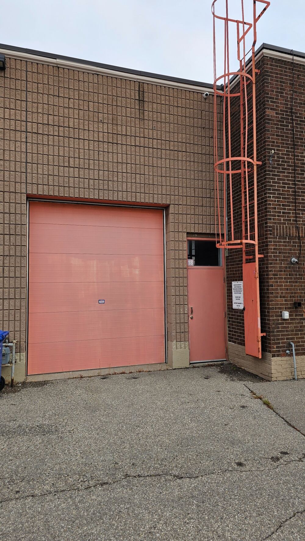 Rear drive-in bay door providing direct loading access to the warehouse area